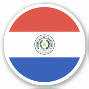 Paraguay Flagga Round Sticker Klistermärken
