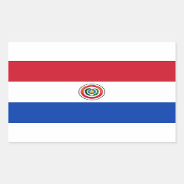 Paraguay Flagga Sticker Rektangulärt Klistermärke