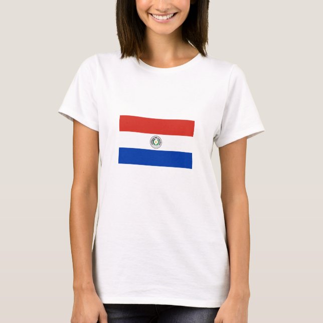 Paraguay Flagga T Shirt (Framsida)