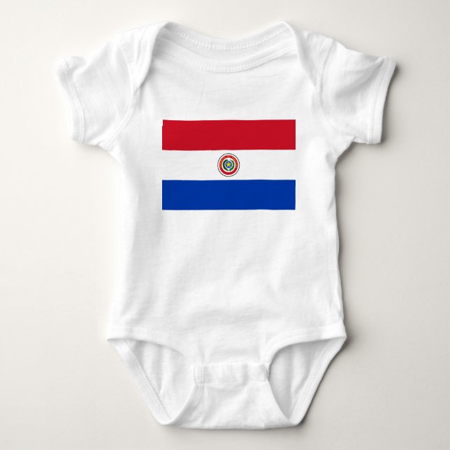 Paraguay Flagga Tee Shirt (Framsida)