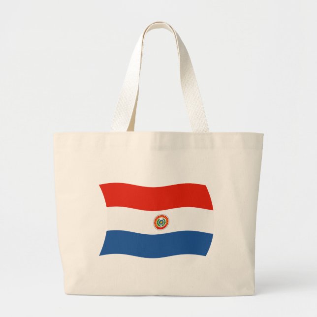 Paraguay Flagga Tote Bag Jumbo Tygkasse (Framsidan)