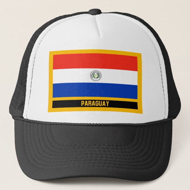 Paraguay Flagga Truckerkeps (Framsida)