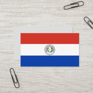 Paraguay flagga visitkort