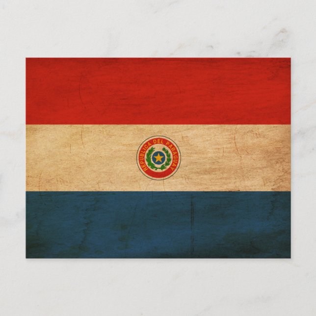 Paraguay Flagga Vykort (Framsida)