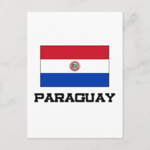 Paraguay Flagga Vykort