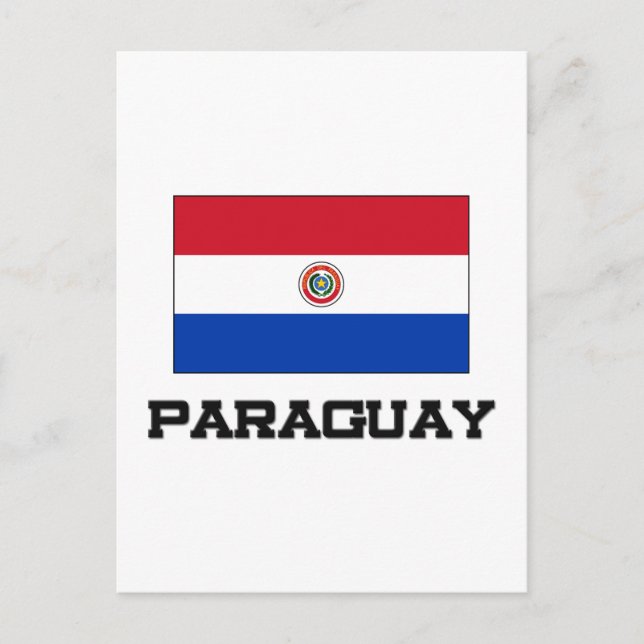Paraguay Flagga Vykort (Framsida)