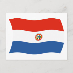 Paraguay Flagga vykort
