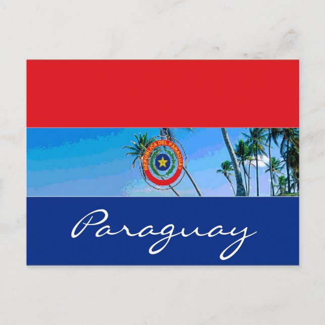 Paraguay flagga vykort (Framsida)