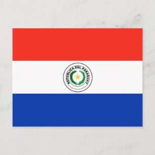Paraguay Flagga Vykort