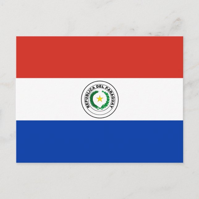 Paraguay Flagga Vykort (Framsida)