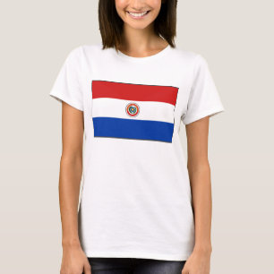 Paraguay Flagga x Karta T-Shirt