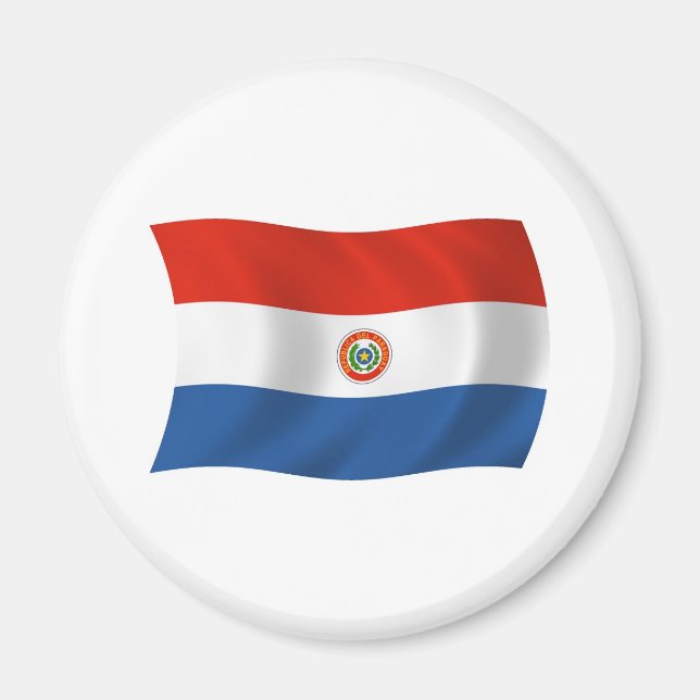 Paraguay Flaggmagnet Magnet (Framsidan)