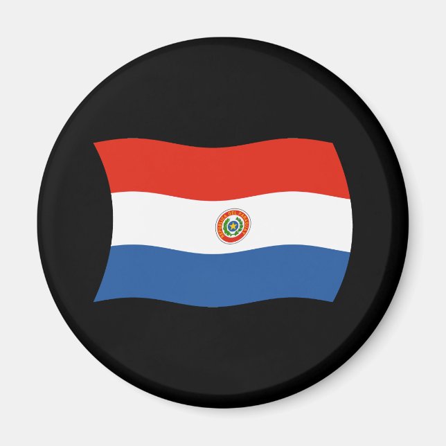 Paraguay Flaggmagnet Magnet (Framsidan)