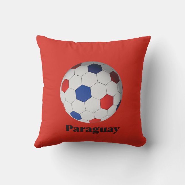 Paraguay Fotboll Kudde (Baksida)