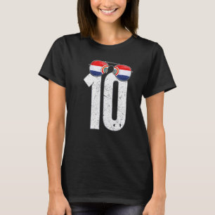 Paraguay fotbollsspelare nummer 10 Paraguayanska F T Shirt