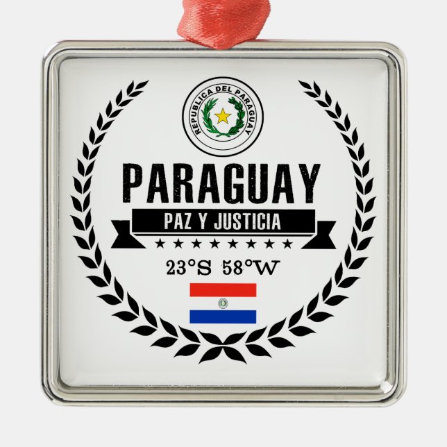 Paraguay Julgransprydnad Metall (Framsidan)