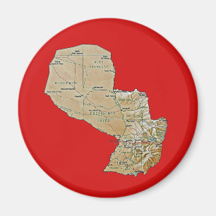Paraguay Kartmagnet Magnet