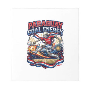 Paraguay Mål Energi Skelett Anfallare Nationer Fet Anteckningsblock
