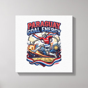 Paraguay Mål Energi Skelett Anfallare Nationer Fet Canvastryck