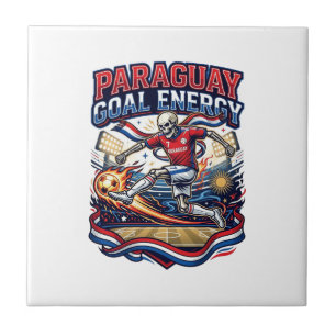 Paraguay Mål Energi Skelett Anfallare Nationer Fet Kakelplatta