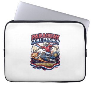 Paraguay Mål Energi Skelett Anfallare Nationer Fet Laptop Fodral