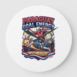 Paraguay Mål Energi Skelett Anfallare Nationer Fet Stor Klocka