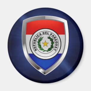 Paraguay metallisk Emblem Magnet