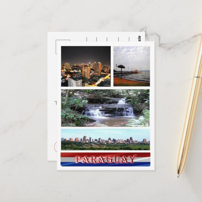 Paraguay - Mosaic - Vykort (Fram/Back In Situ)