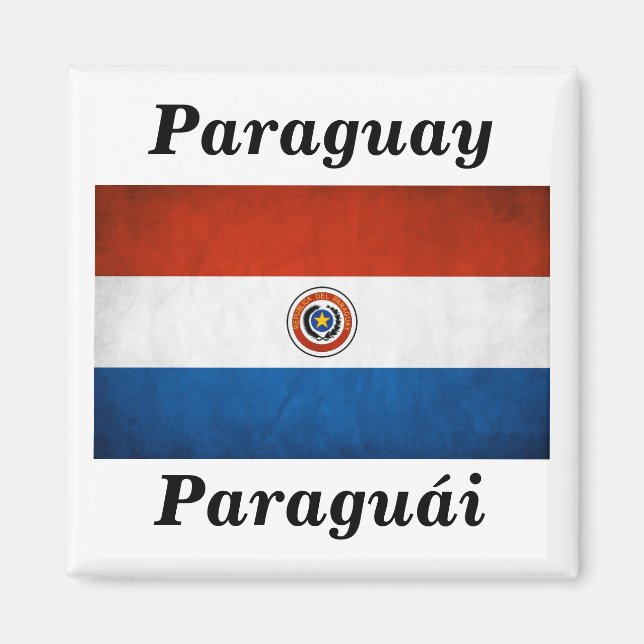 Paraguay National Flagga Magnet (Framsidan)