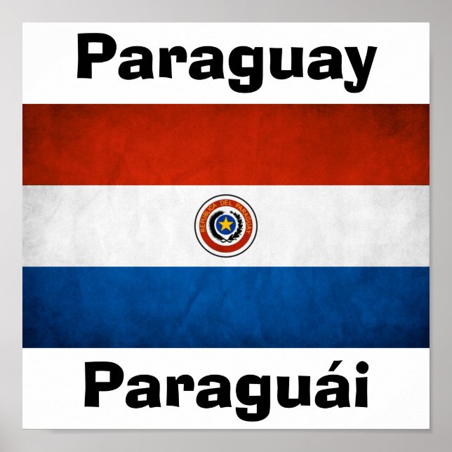 Paraguay National Flagga Poster (Framsidan)