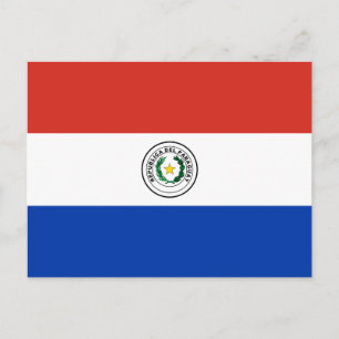 Paraguay National World Flagga Vykort