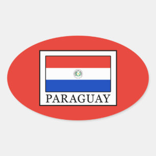 Paraguay Ovalt Klistermärke