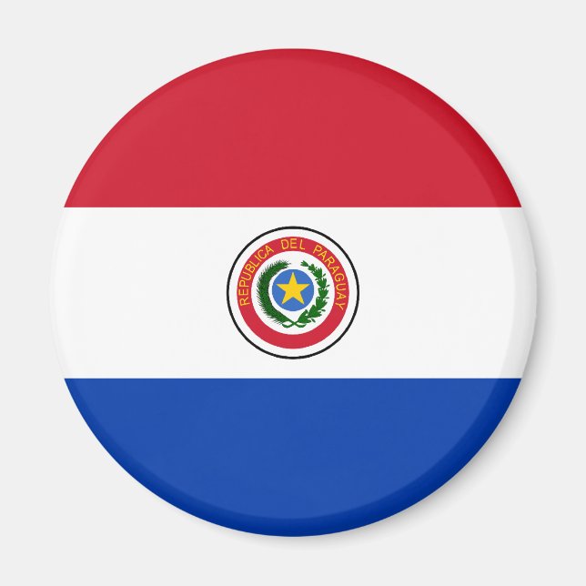 Paraguay, Paraguay flagga Magnet (Framsidan)