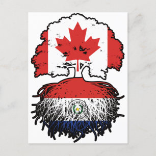 Paraguay Paraguayan Canadian Canada Träd Roots Vykort