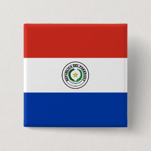 Paraguay (Paraguayan) Flagga Knapp
