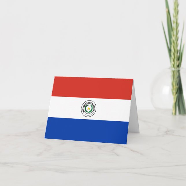 Paraguay (Paraguayan), Flagga Kort (Framsida)