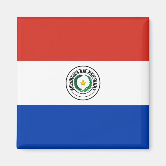 Paraguay (Paraguayan), Flagga Magnet (Framsidan)