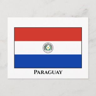 Paraguay (Paraguayan) Flagga Vykort