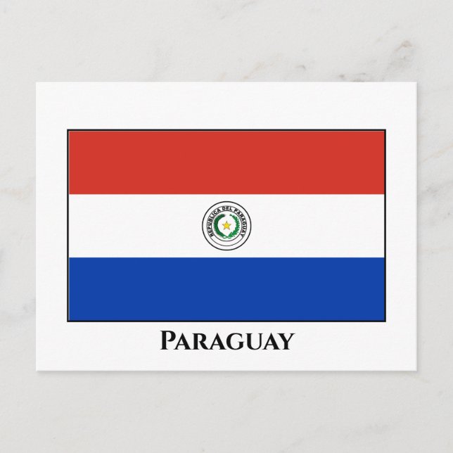 Paraguay (Paraguayan) Flagga Vykort (Framsida)