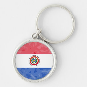 Paraguay Rund Silverfärgad Nyckelring