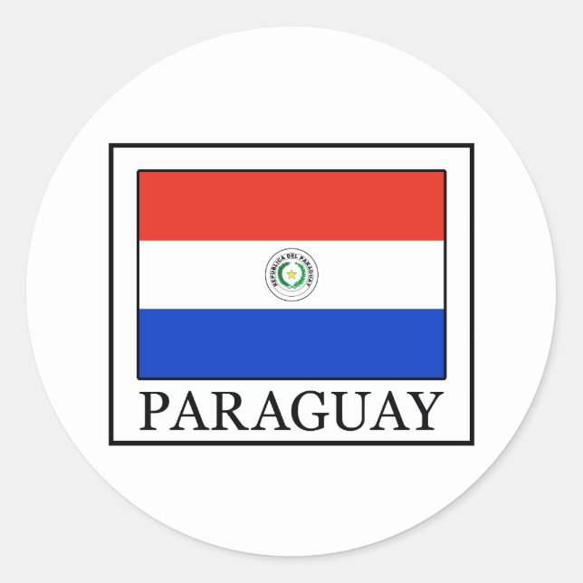 Paraguay Runt Klistermärke (Front)