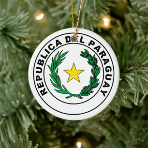 Paraguay-sätet Julgransprydnad Keramik