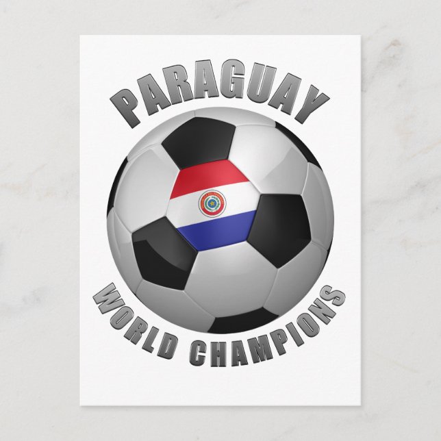 PARAGUAY SOCCER CHAMPIONER VYKORT (Framsida)
