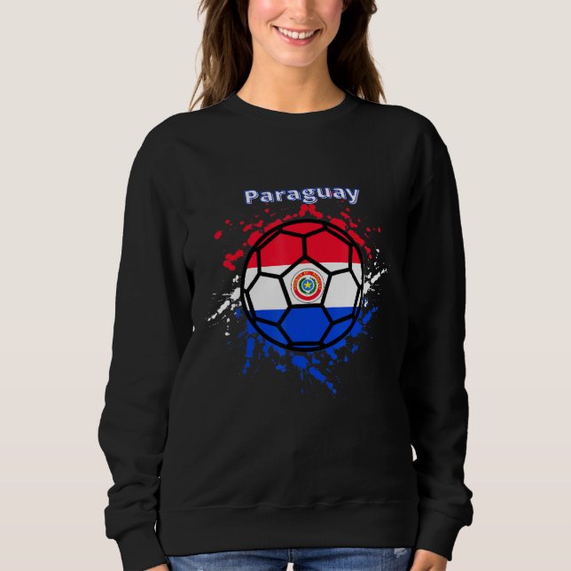 Paraguay Soccer Paraguayan Flagga Futbol Fläkt Jer T Shirt (Framsida)