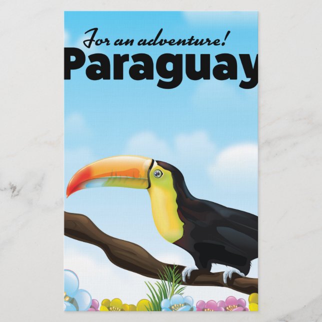 Paraguay Toucan-reseaffisch Brevpapper (Framsida)