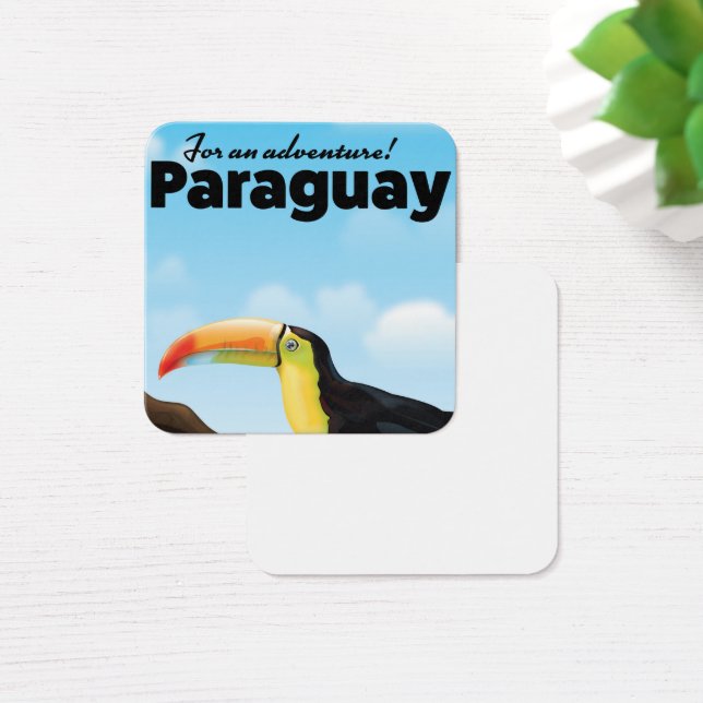 Paraguay Toucan-reseaffisch Fyrkantigt Visitkort (Skivbord)