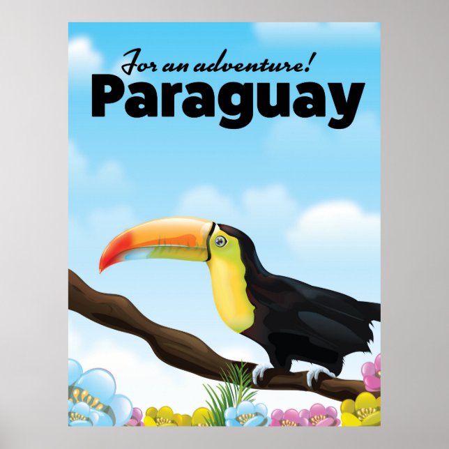 Paraguay Toucan-reseaffisch Poster (Framsidan)