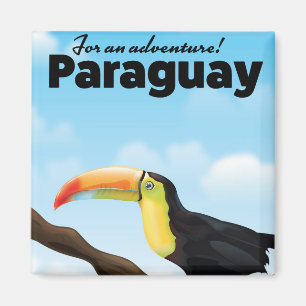 Paraguay Toucan reser affischen Magnet