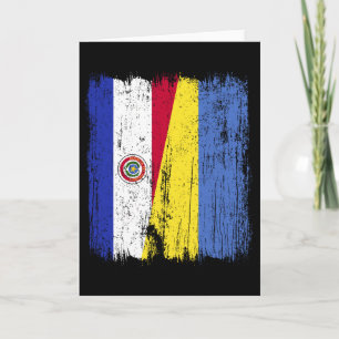 Paraguay Ukraina Halv Flagga Paraguaysk Ukrainsk H Kort