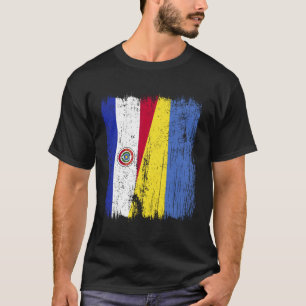Paraguay Ukraina Halv Flagga Paraguaysk Ukrainsk H T Shirt